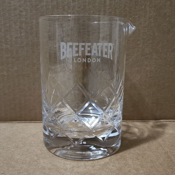 Beefeater Other - Beefeater London Cocktail Mixing Jar Clear Crystal Glass Diamond Cut Etched